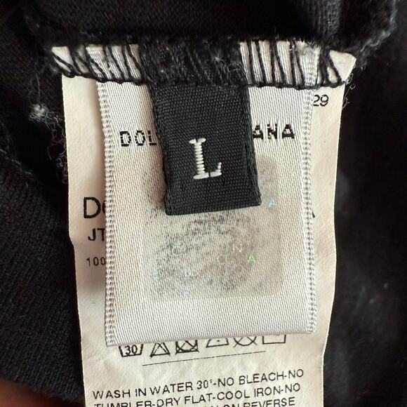 Dolce & Gabana The One Authentic Women's T-Shirt in Black Size L Short Sleeves - Picture 6 of 9
